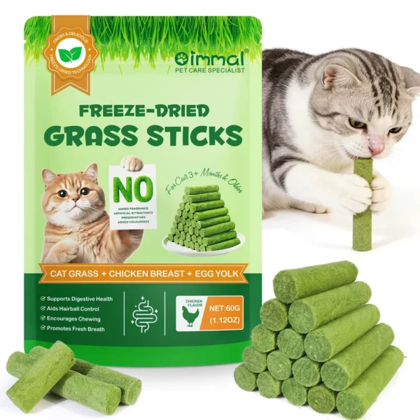 60g-Freeze-Dried-Cat-Grass-Teething-Sticks-Edible-Cats-Chew-Toy-Cat-Treats-Snack-for-Teeth-Cleaning-and-Hairball-Removal