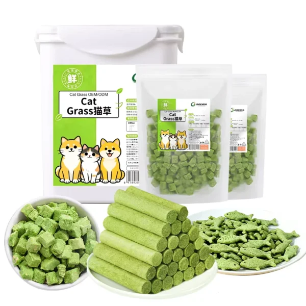 All-ages-cat-Teeth-Cleaning-Treats-Dried-cat-Grass-Stick-Tooth-Grinding-Sticks-cat-Snacks-with-Chicken-for-Hair-Removal