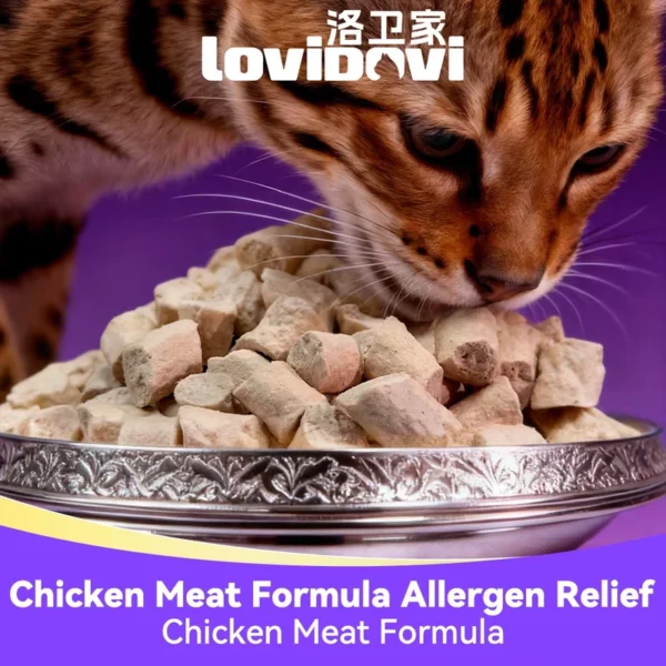 Complete-Nutrition-Cat-Freeze-Dried-Food-High-Protein-Allergy-Relief-Formula-with-Chicken-Meat-300g-OEM-ODM-Supplies
