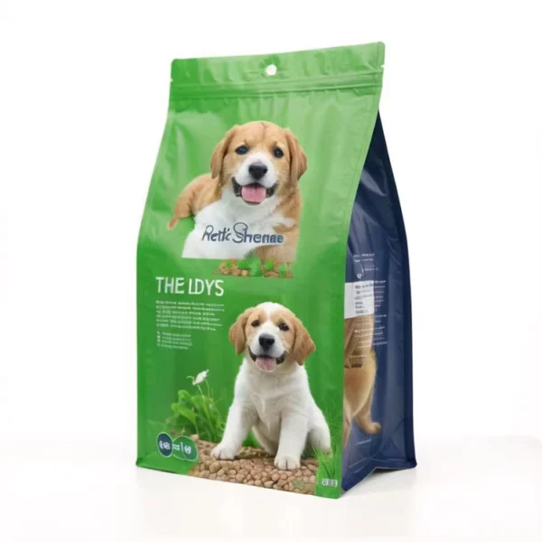 Custom-Gravure-Printed-Resealable-Aluminum-Foil-Plastic-Flat-Bottom-Disposable-Pet-Food-Pouch-For-Pet-Dog-Cat-Food-Packaging
