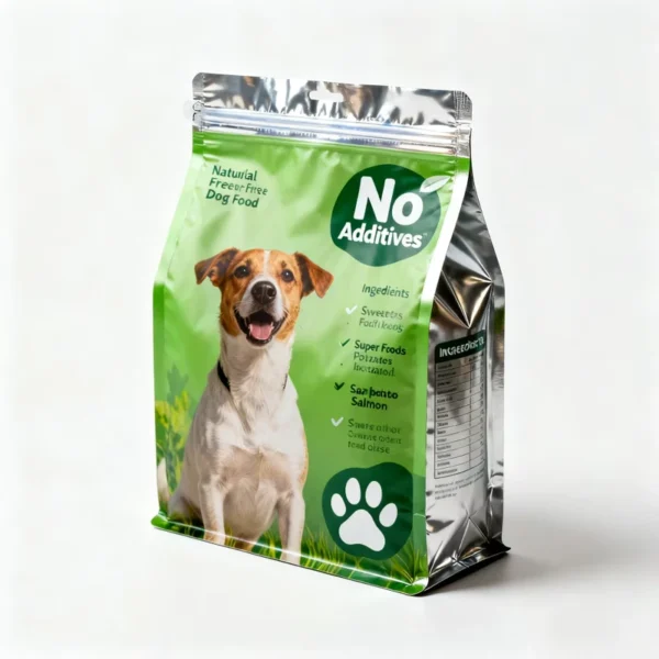 Custom-Laminated-Plastic-Pet-Food-Chewing-Gum-Canned-Food-Zipper-Bags-Valve-10kg-Large-Size-Food-Grade-Cat-Dog-Treats-Square