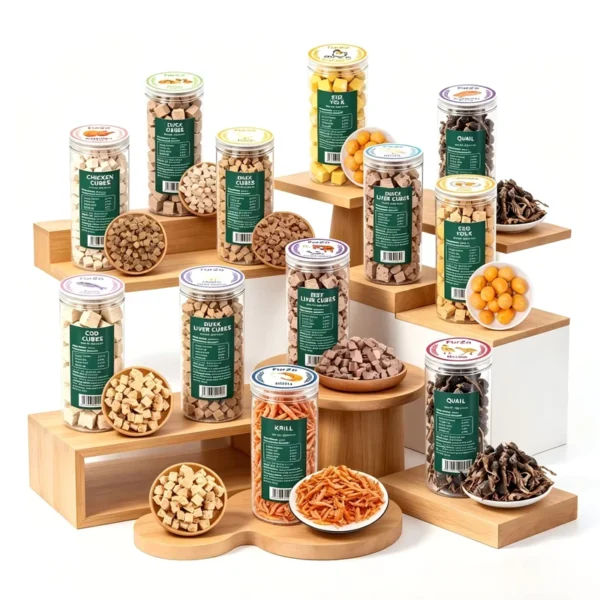 Customizable-High-Quality-Freeze-Dried-Pet-Treats-Chicken-Apple-Yogurt-Yolk-No-Additives-Cat-Snacks-Private-Brand-Nutritional