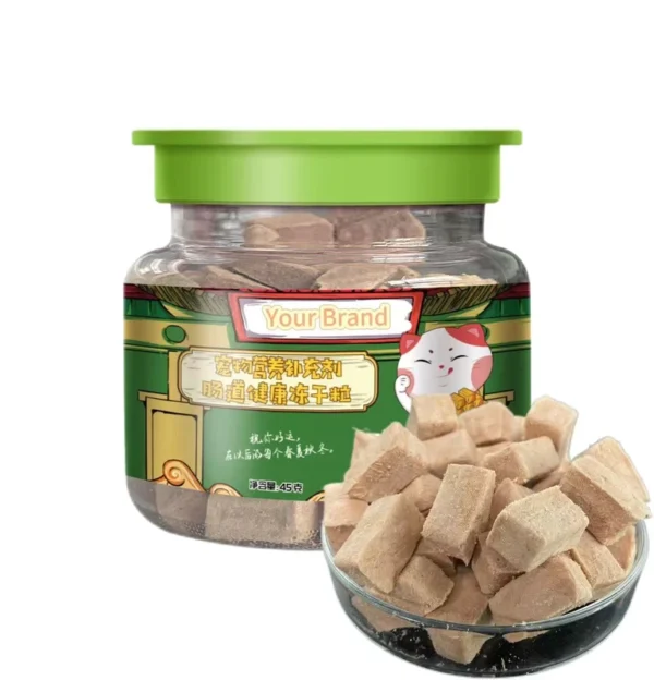 Dog-Cat-Probiotic-Freeze-Dried-Treats-Health-Care-Nutrition-Supplement-with-Customizable-Labels