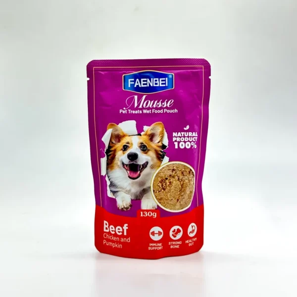 Dog-Wet-Food-Pet-Snacks-Pouch-for-Dog-Mousse-130g-Dog-Snacks-3-Flavors-Duck-Tuna-Beef