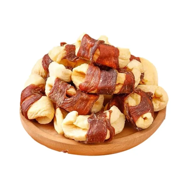 Dried-Dog-Treats-Duck-Around-Apple-Meat-High-Protein-Grain-Free-Nutritious-Dog-Snacks