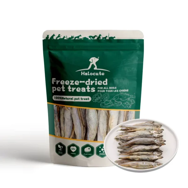 FDA-Certified-OEM-ODM-Freeze-dried-Capelin-cat-Snacks-Individual-Whole-Dried-Fish-Pet-Dog-Chew-Snacks
