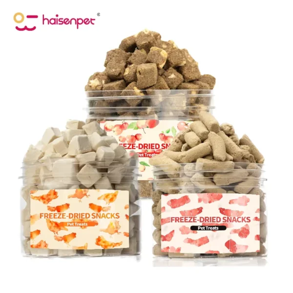 Factory-Custom-Pet-Snacks-100-Natural-Chicken-Apple-Cat-Grass-Freeze-Dried-High-Protein-Low-Fat-Digestive-Health-Food