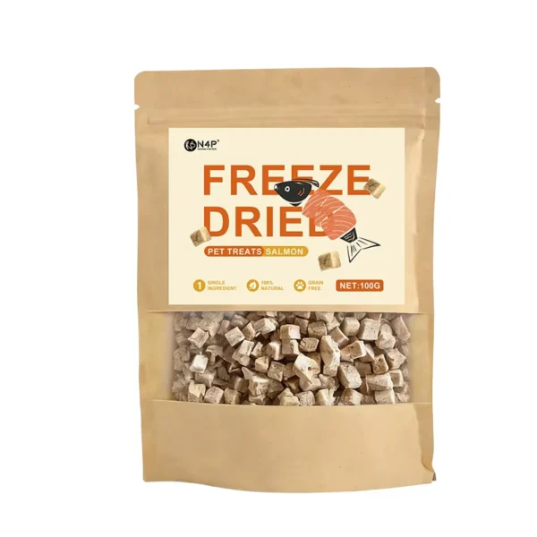 Factory-Direct-Human-Grade-100g-Bag-Freeze-Dried-Salmon-Mix-No-Additives-for-Dogs-Cats-OEM-ODM-Supported
