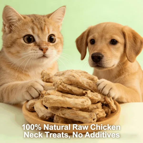 Factory-Freeze-Dried-Pet-Treat-Chicken-Neck-Snacks-Custom-Packaging-Private-Label-Factory-Bulk-Supply