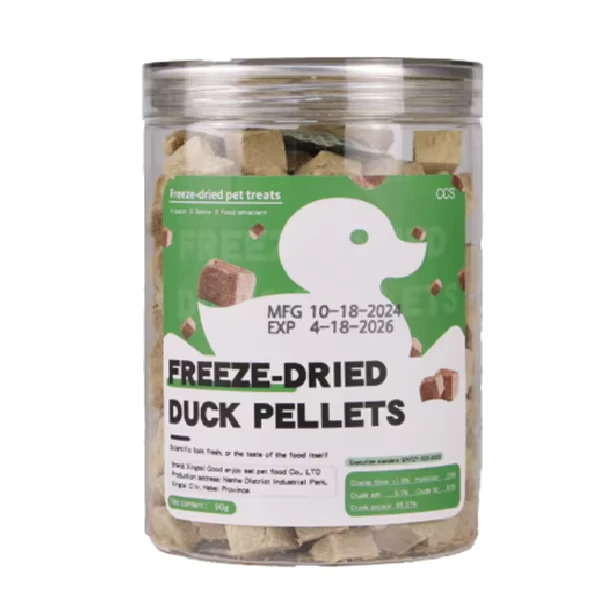 Factory-Manufacture-OEM-Freeze-Dried-Organic-Duck-Meat-Safe-Pet-Treats-Food-for-Cat-and-Dog
