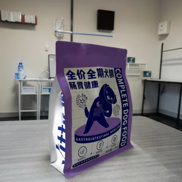 Factory-Priced-1.5kg-Dry-Dog-Food-Moisture-Proof-Heat-Seal-PE-Material-with-Zipper-Top-Side-Gusset-Design-for-Pet-Food-Packaging