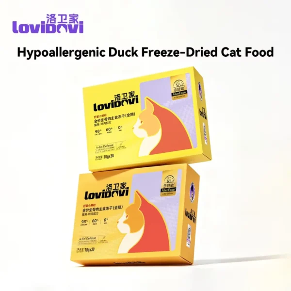 Freeze-Dried-Cat-Food-Main-Meal-Chicken-Duck-Meat-Allergy-Relief-Patented-Formula-OEM-ODM-Bulk-Order-Private-Label
