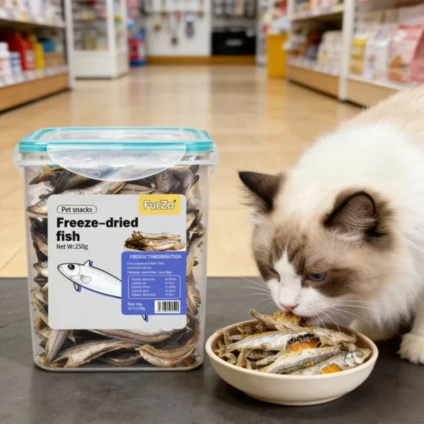 Freeze-Dried-Cat-Snacks-Barrel-Spring-Fish-Helps-Skin-Hair-Health-High-Protein-Preferred-Customizable-Brand-1kg-Food-cat