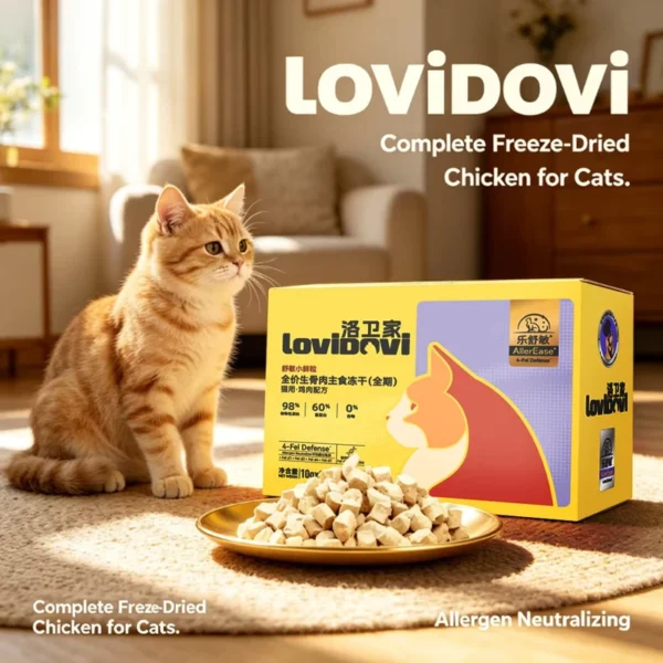 Freeze-Dried-Cat-Staple-Food-Ideal-Mixer-for-Dry-Cat-Food-Allergy-Neutralizing-Pet-Food-High-Protein-Chicken-Taste
