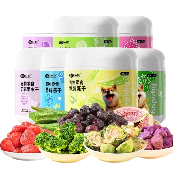 Freeze-Dried-Cat-and-Dog-Treats-Mixed-Fruits-and-Vegetables-Formula-100-Natural-Pure-Ingredient-Pet-Snacks