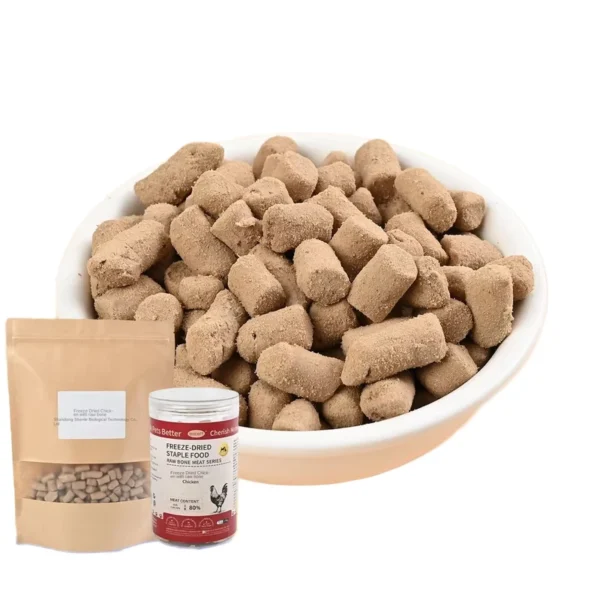 Freeze-Dried-Chicken-Raw-Bone-Meat-Dog-Food-High-Protein-Eco-Friendly-Training-Reward-Snacks-Staple