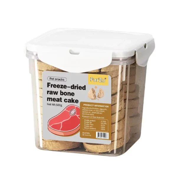 Freeze-Dried-Raw-Bone-Patties-Custom-Packaging-Beef-Flavor-Dog-Cat-Pet-Snacks-500G-Treats