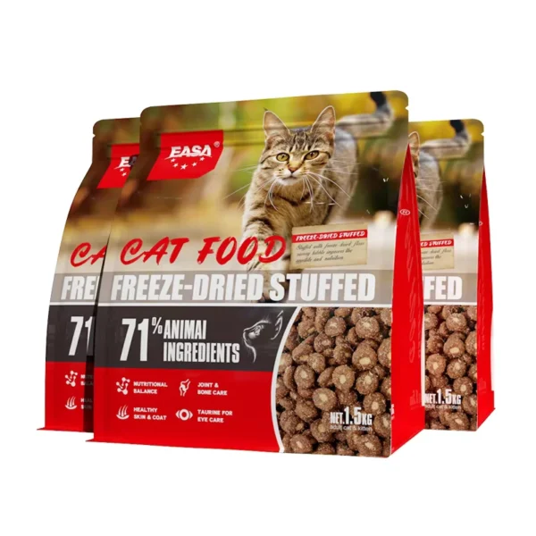 Freeze-Dried-Stuffed-Cat-Kibble-1.5kg-71-Animal-Raw-Material-High-Protein-Grain-Free-Chicken-Salmon-Duck-All-Life-Stages