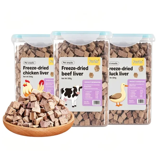 Freeze-dried-Beef-Liver-Pet-Food-For-Cats-And-Dogs-Treats-High-Meat-Content-Snacks-Cubes-Enhances-The-Immune-System
