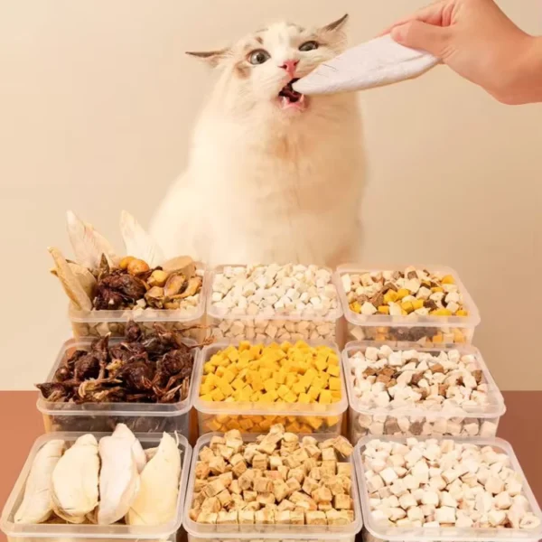 Gourmet-Mixed-Freeze-Dried-Meat-Bites-Multi-Protein-Grain-Free-Pet-Snacks-High-Protein-Mixed-Meat-Human-Grade-Ingredients