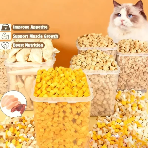 Healthy-Freeze-dried-Cat-and-Dog-Snacks-with-Enhanced-Nutrition-Freeze-dried-Chicken-Duck-Meat-Pet-Treats