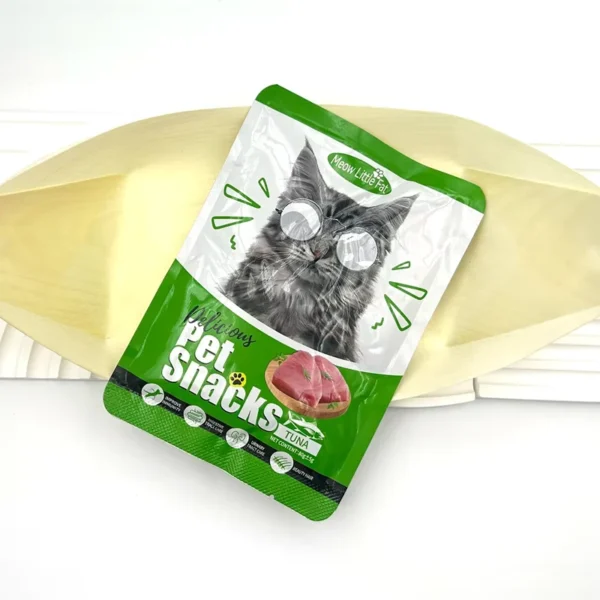 Healthy-Organic-Meat-Cat-Wet-Food-Pouch-Tuna-Blueberry-Flavor-High-Protein-Sugar-Free-for-Cats