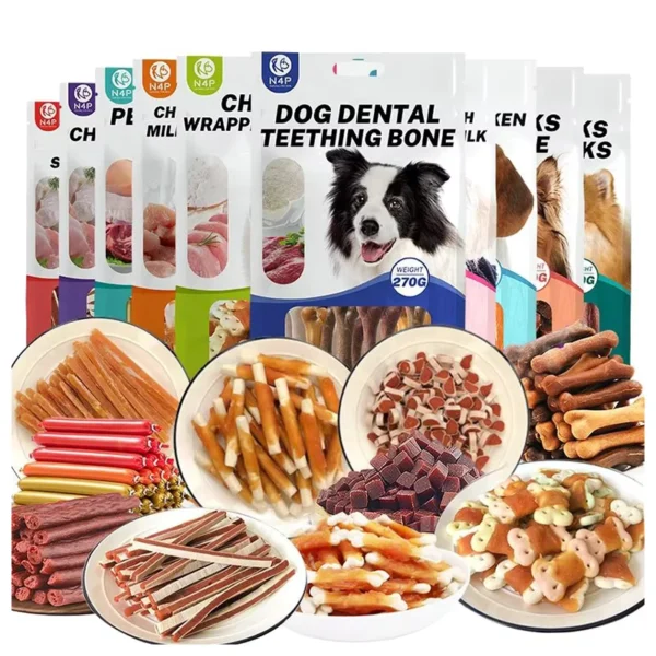 High-Calcium-Real-Meat-Dog-Chews-Chicken-Duck-Beef-Cod-Recipes-270g-for-Teeth-Cleaning-Tartar-Control-Pet-Dog-Snacks