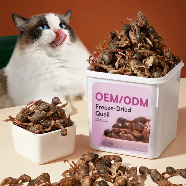 High-Protein-Freeze-Dried-Quail-OEM-Freeze-Dried-Cat-Treats-Natural-High-Palatability-Cat-Dog-Freeze-Dried-Food-Pets-Treats