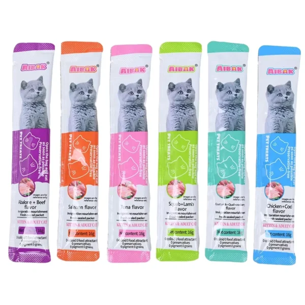 Hot-Selling-Liquid-Treat-Cat-Strips-16G-Pc-Pet-Wet-Snacks-Chicken-Tuna-Salmon-Probiotic-Fattening-Hydrating-Meat