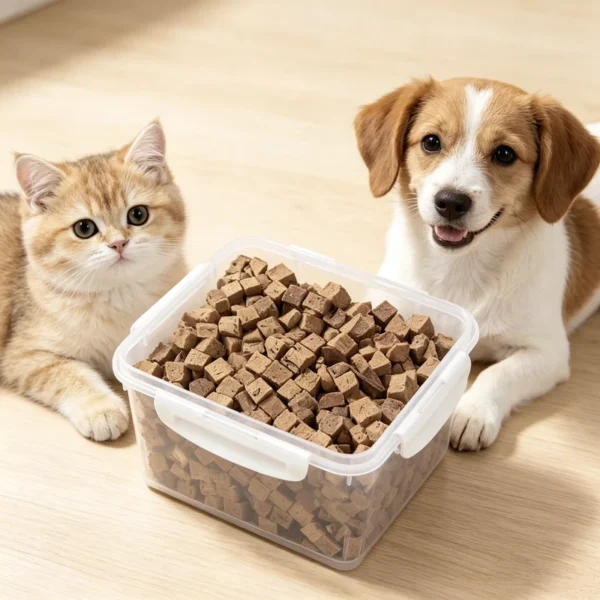 Natural-Healthy-Dry-Cat-Food-High-Protein-Freeze-Dried-Meat-Snacks-Beef-Liver-Cubes-Flavor-Nutrition-Pet-Treats