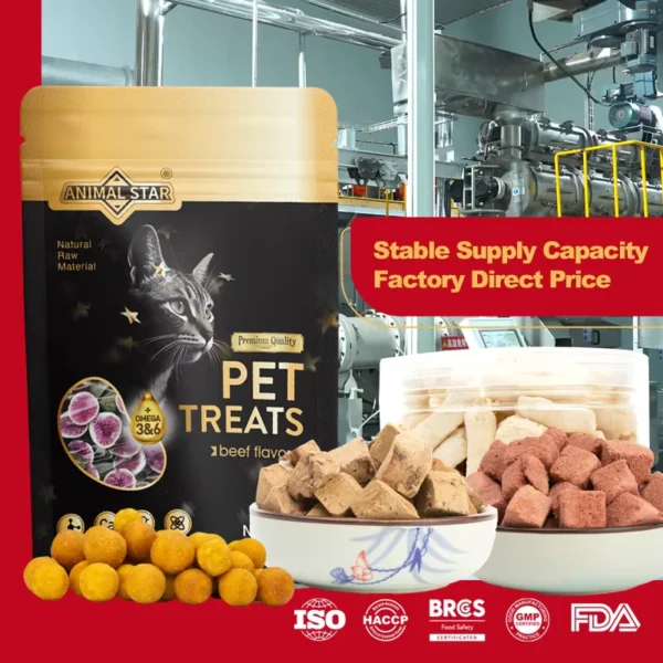 Nutritious-Freeze-Dried-Pet-Snacks-Fresh-Meat-High-Protein-Raw-Diet-All-Life-Stages-Dog-Cat-Treats-OEM-ODM-Supply