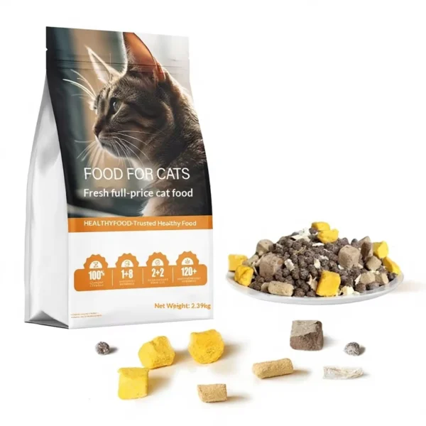 Nutritious-Multi-blend-Freeze-dried-All-stage-cat-Food-with-Supplement-Nutrition