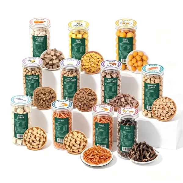 ODM-Freeze-Dried-Pet-Food-Chicken-Duck-Breast-Fish-Liver-Slice-Granules-for-Cats-and-Dogs-Snacks