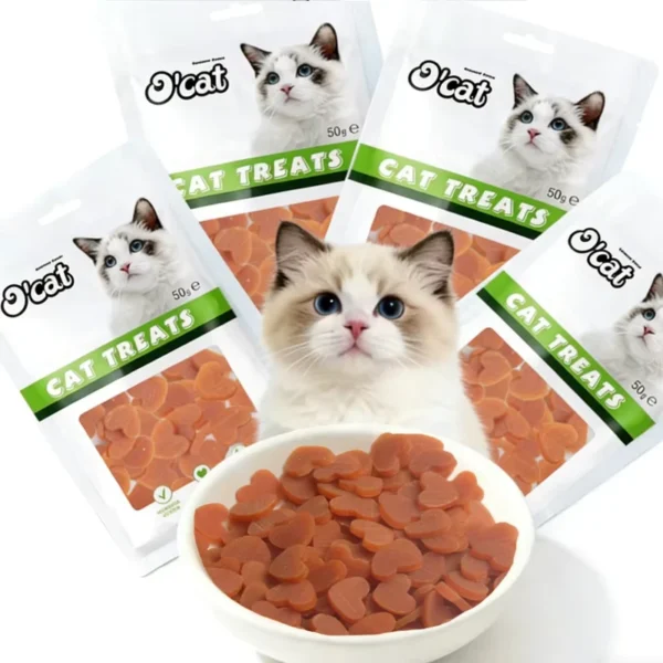 OEM-Cat-Snacks-Beautify-Hair-Salmon-Granule-in-Heart-Shape-Portable-Party-Feeding-Snacks-Salmon-Bites-Dog-cat-Treats