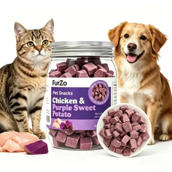 OEM-Freeze-Dried-Mixed-Pet-Food-for-Cats-Dogs-Rich-Dietary-Fiber-Digestive-Health-Chicken-Purple-Potato-Treats