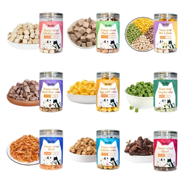 OEM-ODM-100g-60g-40g-Many-Flavors-Freeze-Dried-Dog-Food-High-Protein-Pure-Meat-Training-Reward-Treats-Digestive-Health-for-All