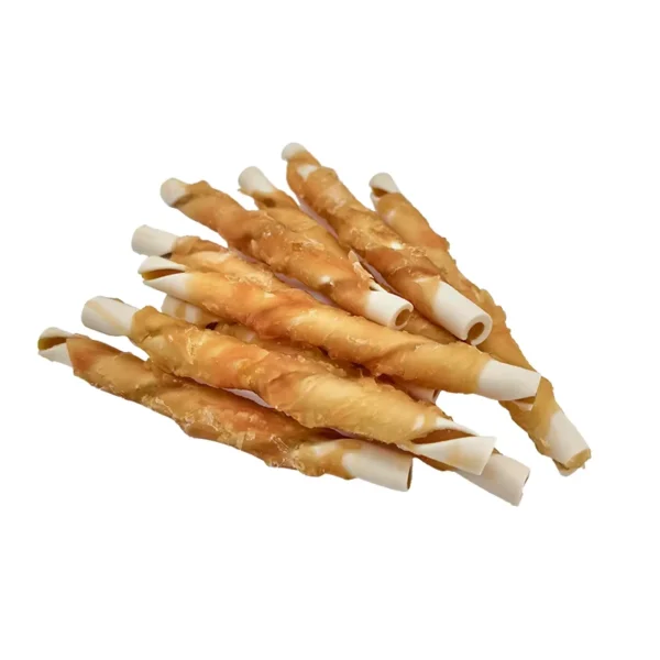 OEM-ODM-Customization-Meat-Chicken-Wrapped-Two-Tone-Twisted-Sticks-Peanut-Flavor-Natural-Organic-Grain-Free-Dog-Treats