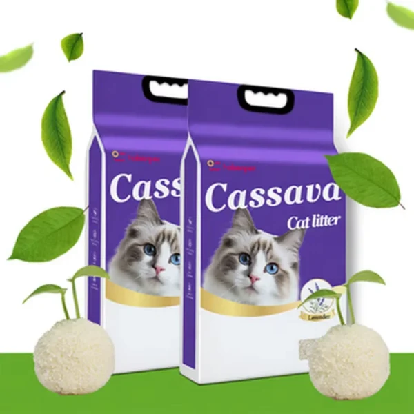 OEM-ODM-Flushable-Eco-Friendly-Natural-Cassava-Cat-Litter-with-Extra-Odor-Control-Rose-Lavender-Scent-Bulk