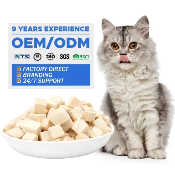 OEM-ODM-Freeze-Dried-Chicken-Cubes-Fresh-Cat-Treats-Snacks-Freeze-Dried-Pet-Food-Dry-Food-for-Cats