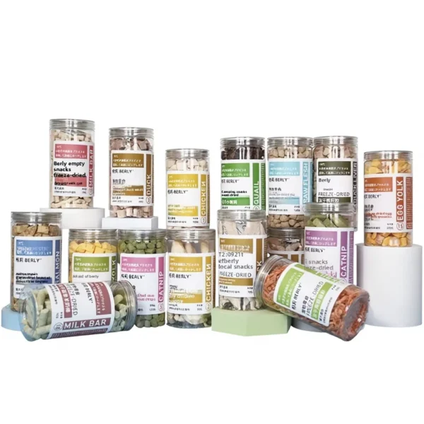 OEM-ODM-Freeze-Dried-Pet-Chicken-Granules-Pollock-Egg-Yolk-Quail-Dog-Cat-Snacks-Canned