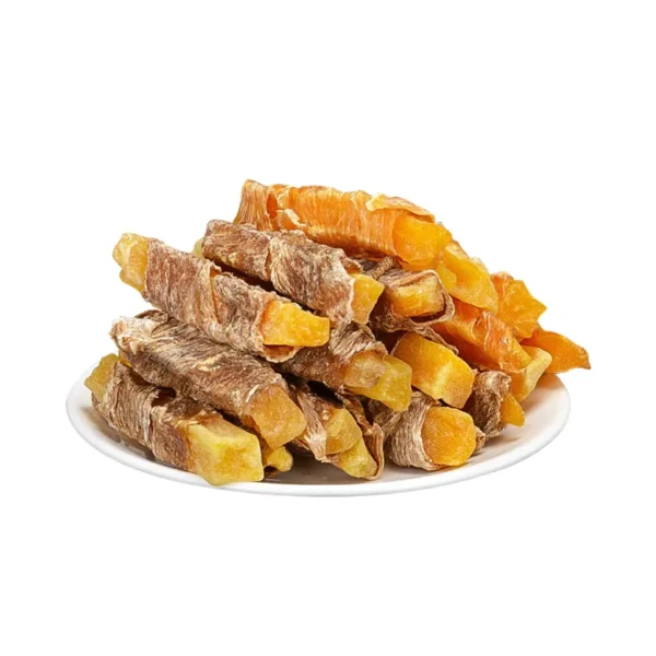OEM-ODM-High-Quality-Air-Dried-Dog-Food-Treats-Natural-Chicken-Wrap-Pumpkin-Duck-Wrap-Sweet-Potato