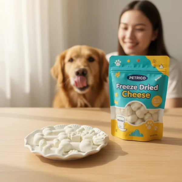 OEM-ODM-Organic-Freeze-Dried-Cheese-Bone-Shaped-High-Protein-Grain-Free-Dog-Treats-Cat-Snacks-Training-Reward-Pet-Food