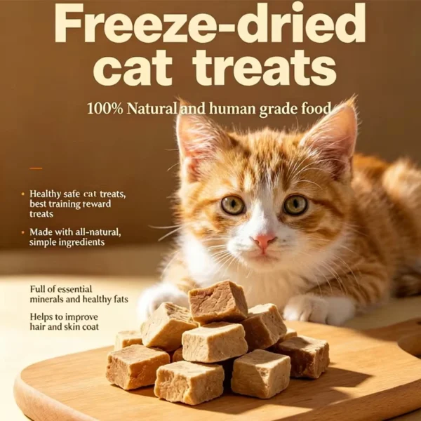 OEM-Pet-Dry-Food-Cat-Treats-Natural-Diced-Chicken-Granules-Fish-Meat-High-Protein-Freeze-Dried-Snack-Cat-Food