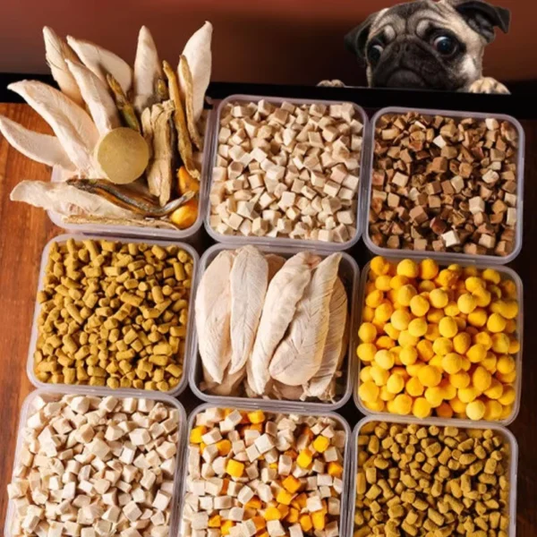 OEM-Pet-Treats-High-Quality-Natural-Diced-Chicken-Fish-Duck-Meat-High-Protein-Freeze-Dried-Snack-Cat-Dog-Food-Fish
