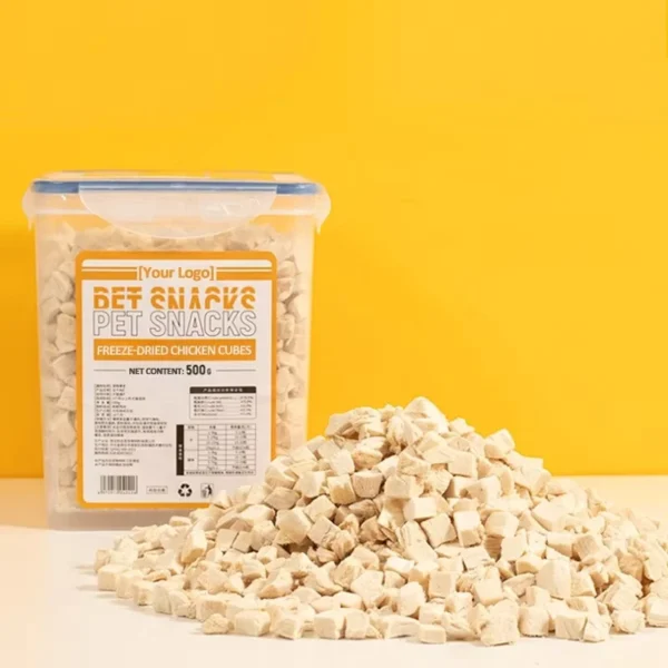 OEM-Pets-Freeze-Dried-Chicken-Cubes-500g-Barrel-Fresh-Meat-Ingredients-Natural-Pet-Freeze-Dried-Cat-Dog-Snacks-Food