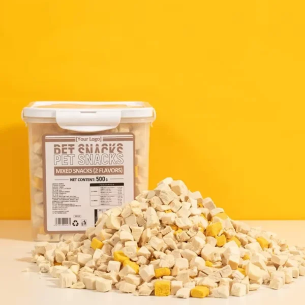 OEM-Pets-Freeze-Dried-Treats-2-Flavors-500g-Barrel-Fresh-Meat-Ingredients-Natural-Pet-Freeze-Dried-Cat-Dog-Snacks-Food