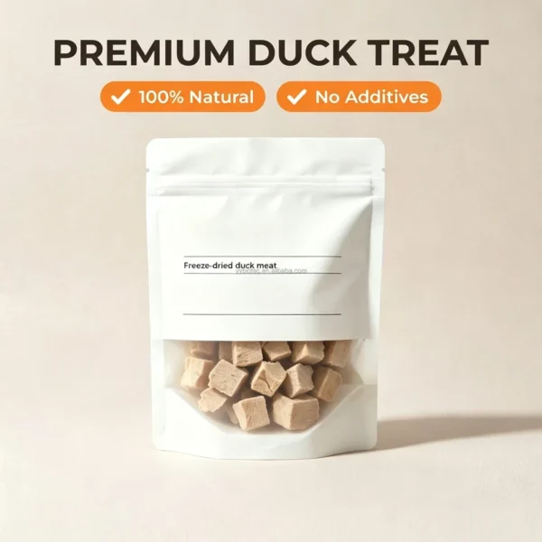 OEM-Private-Label-Freeze-Dried-Duck-Cubes-Pet-Treats-100-Single-Ingredient-Hypoallergenic-Dog-Cat-Snacks-Grain-Free-Pet-Food