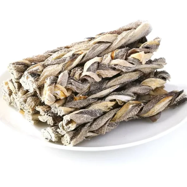 Organic-Air-Dried-Braided-Cod-Skin-Pet-Treats-Safe-for-Grinding-and-Cleaning-Teeth