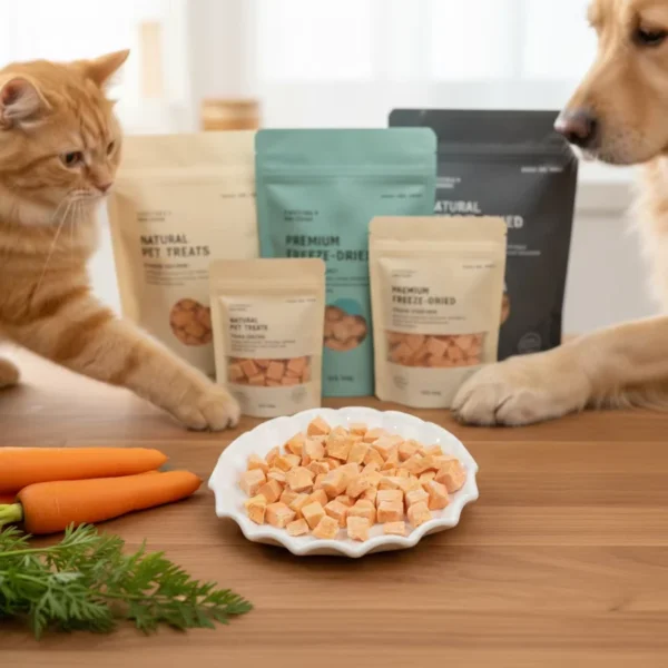 Organic-Dog-Treats-Cat-Snacks-Freeze-Dried-Carrot-Treats-High-Protein-Non-GMO
