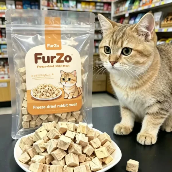Organic-Freeze-Dried-Rabbit-Meat-Treats-for-Cats-Dogs-100-Natural-Single-Raw-Material-High-Protein-Low-Fat-Clean-Teeth-Foodcat